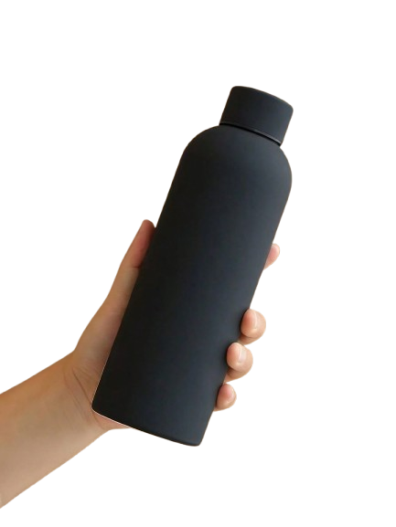Black Stainless Steel Water Bottle - 500ml