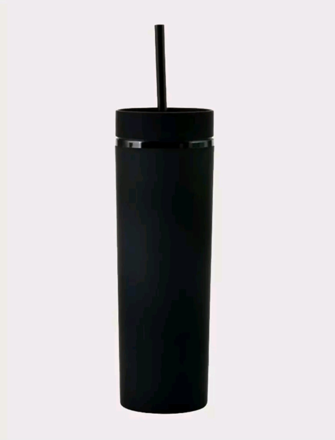 Matte Black Straw Tumbler