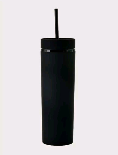 Matte Black Straw Tumbler