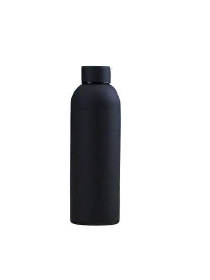 Black Stainless Steel Water Bottle - 500ml